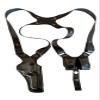 Leather Shoulder Holster Fits S&W Model 686 586 637 60 10 19, Premium Leather, Fast Draw, Handmade, Right Handed, Double Magazine - ShnLeather (Black, S&W Model 10 4" Barrel) view 2