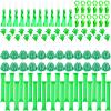 Yunsailing 96 Pcs Homecoming Noisemakers Team Spirit Accessories for Game Day Include Hand Clappers Cheerleading Pom Pom Thunder Stick Cheer Party Blower Plastic Whistle for Sport Fans(White Green) view 1