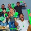 Yunsailing 96 Pcs Homecoming Noisemakers Team Spirit Accessories for Game Day Include Hand Clappers Cheerleading Pom Pom Thunder Stick Cheer Party Blower Plastic Whistle for Sport Fans(White Green) view 4