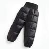 iiniim Baby Toddler Two Piece Snowsuit Winter Bear Ear Hooded Down Jacket Outwear with Elastic Waist Snow Pants Set Black 2-3 Years view 2