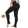 DOCUMO Fleece Lined Tights for Women Thermal Opaque Pantyhose 300D Winter Black Tights High Waisted Thick Leggings (Thick Black, X-Small) view 1