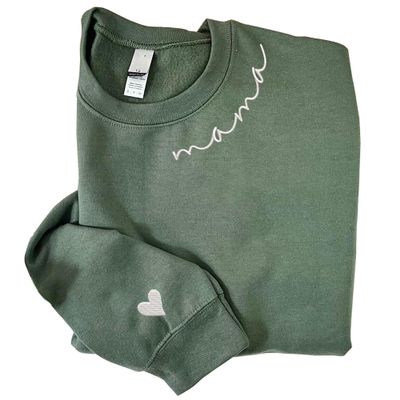 Regamor Mama Christmas Sweatshirt - Embroidered, For Women, Mother's Day Gift