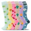 fenglaoda Compression Socks for Women Men Support Circulation 6 Pairs Socks For Nurse, Travel, Flight view 1
