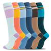 fenglaoda Compression Socks for Women Men Support Circulation 6 Pairs Socks For Nurse, Travel, Flight view 1