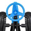 HinLIaDa Snow Racer Sled, Winter Ski Sled for Kids, Snow Sled with Steering Wheel & Twin Brakes, Great Weight Capacity of 220 LBS, Classic Downhill Steerable Sled for Kids Teenagers Adult (Blue) view 3