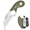 TONIFE Fixed Blade Knife, Neck Knife, with Sheath Lanyard and Clip, Full-Handle Blade Length 2.17 inches, 2.5 ounces with Sheath(Green - Satin) view 1