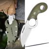 TONIFE Fixed Blade Knife, Neck Knife, with Sheath Lanyard and Clip, Full-Handle Blade Length 2.17 inches, 2.5 ounces with Sheath(Green - Satin) view 3
