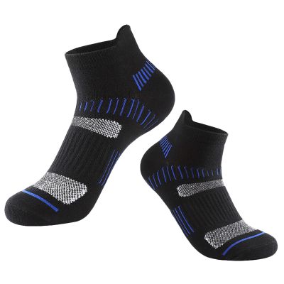 JOFOW Men's Sweat Absorbing And Sports And Leisure Low Top Shallow Mouth Seasonal Short Socks Winter Gear (Black, One Size)