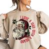 I Love A Man With A Beard Santa Christmas Sweatshirt, Funny Santa Beard Shirt, Cute Christmas For Women, Santa Xmas (X-Large, Sand) view 1