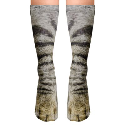 FilmHOO Easter Basket Stuffers for Teens Animal Paws Socks - Funny 3D Animal Crazy Cat Paw Crew Socks Gag Gifts