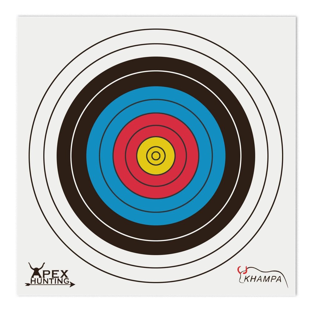 KHAMPA Archery Paper Targets - 100Pcs, 15''x15'' Bow & Arrow Targets for Practice & Match Use