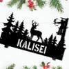 Personalized Metal Deer Skull Bow Rack Custom Name Deer Head Metal Wall Art Hunting Archery Gear Standing Display Bow Rack Hunting Gift for Hunter Dad Grandpa,Deer Bow Holder Rack view 4