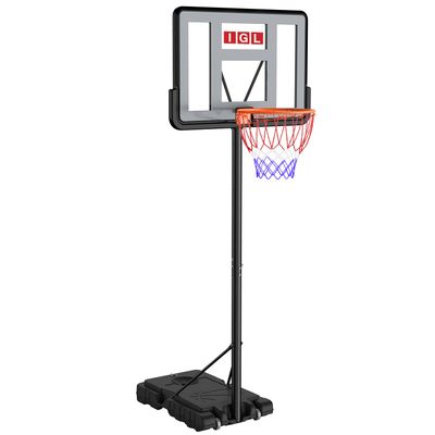 Adjustable Basketball Hoop 4.8-10ft Portable Basketball Goal for Swimming Pool, Driveway, Indoor, PC Backboard for Teens and Adults