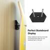 Hikeen 8 Packs Skateboard Wall Mount Skateboard Hanger for Skateboard Deck Display and Storage, Floating Effect view 2