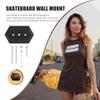 Hikeen 8 Packs Skateboard Wall Mount Skateboard Hanger for Skateboard Deck Display and Storage, Floating Effect view 3