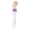Century Star Knee High Striped Socks for Women - Long Thin Tube Sports Thigh High Socks Tall Stockings 1 Pack White Blue Red view 3