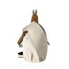 Aliuciku One Shoulder Diagonal Bag Women's Sports and Leisure Simple Large Capacity Portable Canvas Chest Bag Men (Color : White) view 1