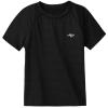 Angel season Boys Rash Guard Swim Shirt Short Sleeve UPF 50+ for Toddler Kids Teens Swimwear Rashguard Quick Dry, Size 11-12 Years, Black view 1
