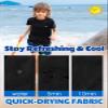 Angel season Boys Rash Guard Swim Shirt Short Sleeve UPF 50+ for Toddler Kids Teens Swimwear Rashguard Quick Dry, Size 11-12 Years, Black view 4