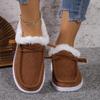 White Fur Boots Y2K Womens Snow Boots Winter Warm Ankle Booties Slip On Outdoor Fur Lined Comfortable Fashion Casual Walking Shoes for Women view 2
