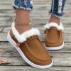 White Fur Boots Y2K Womens Snow Boots Winter Warm Ankle Booties Slip On Outdoor Fur Lined Comfortable Fashion Casual Walking Shoes for Women view 4