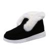 Black Winter Boots For Women Mid Calf Womens Casual Slip-on Warm Loafers Shoes Faux Fur-Lined Comfortable Lightweight Winter Snow Ankle Boots Outdoor Walking Shoes view 1