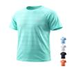 Angel season Boys Rash Guard Swim Shirt Short Sleeve UPF 50+ for Toddler Kids Teens Swimwear Rashguard Quick Dry, Size 9-10 Years, Mint Green view 1