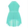 JEATHA Kids Girls Rhinestone Sleeveless Mock Neck Roller Skating Dress Gymnastic Leotard Ballet Dance Costume Mint Green B 16 view 4