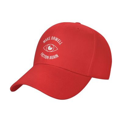 Make Orwell Fiction Again Casual Baseball Cap Unisex Comfortable Sports Hat Red Outdoor Uv Protection Sun Hats