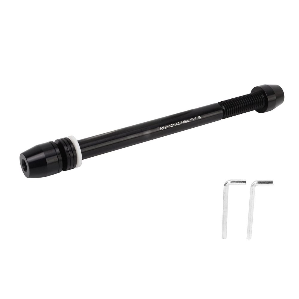 QANYEGN Trainer Thru Axle, Aluminium Alloy High Strength Training Axle, Bike Trainer Shaft, Balance Pusher for M12x142 to M12x148mm Hub