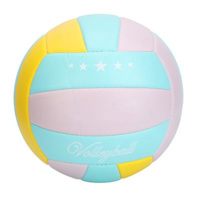 Yoidesu Soft Volleyball, High Elasticity, Lightweight Size 5 Ball, PVC Material, Blue and Yellow, Colored Design