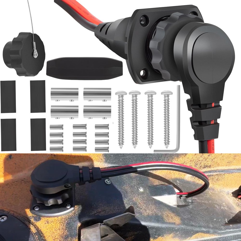 Trolling Motor Plug Receptacle Set for Minn Kota 1865128 1865120 MKR-28 26