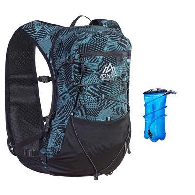 OUNERGY 12L Hydration Backpack Vest, Multi-Pocket Design, Breathable and Lightweight Running Backpack for Cycling, Climbing and Hiking (Green with 1.5L Bladder)