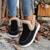 Ladmiple Womens Boots Wide Calf Arch Support Womens Casual Slip-on Warm Loafers Shoes Faux Fur-Lined Comfortable Lightweight Winter Snow Ankle Boots Outdoor Walking Shoes view 2