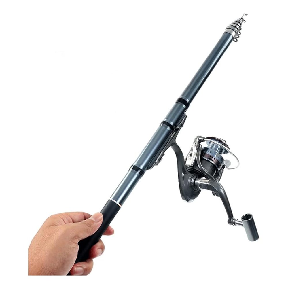 Portable Fishing Pole Portable Telescopic Fishing Rod with Comfort Handles Set Fishing Rod with Comfort Handles Outdoor Fishing Roller Rod Easy to use
