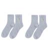 2Pairs Women Wool Socks - Thick Knit Warm Winter Cozy Comfy Gifts for Women (Grey, One Size) view 4