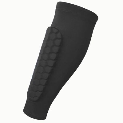 kowaku Football Leg Sleeves Soccer Shin Guards Socks Shinguards Compression Calf Sleeves for Running Athlete Softball Teens Adult, Black XL