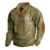 QWENTMTNTY Mens Winter Sweater Mens Quarter Zip Pullover Sweater Men Pullover Mens Big and Tall Shawl Collar Sweater Men Cashmere Sweater Mens B-Khaki view 1