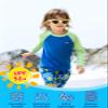 Angel season Boys Rash Guard Swim Shirt Long Sleeve Rashguard for Toddler Kids UPF 50+ Swimwear Bright Blue 3T view 2