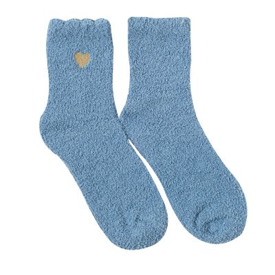 2 Pairs Women's Wool Socks - Thick Knit, Warm Winter Socks, Comfy, Cozy Gifts for Women - Dark Blue, One Size