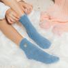 2 Pairs Women's Wool Socks - Thick Knit, Warm Winter Socks, Comfy, Cozy Gifts for Women - Dark Blue, One Size view 2