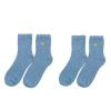 2 Pairs Women's Wool Socks - Thick Knit, Warm Winter Socks, Comfy, Cozy Gifts for Women - Dark Blue, One Size view 4