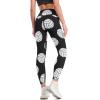 Black and White Volleyball Balls Workout Leggings for Women High Waisted Tummy Control Yoga Pants Soft Biker Pants M view 3