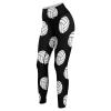 Black and White Volleyball Balls Workout Leggings for Women High Waisted Tummy Control Yoga Pants Soft Biker Pants M view 4