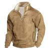 QWENTMTNTY Mens Corduroy Shirt Long Sleeve Casual Pullover Outdoor Clothing Sueter para Hombres Sudaderas para Hombre Conjunto Deportivo para Hombre Pantalones E-Khaki view 1