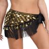 YiZYiF Women's Belly Dance Hip Scarf Gold Coins Belly Dance Costume Skirt Wrap Belt Festival Bottoms Sequin BGold A One Size view 4