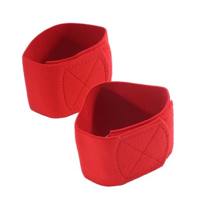 LIUGOU 1Pair Soccer Shin Guard Strap, Anti Slip Sports Football Legging Shin Fixed Straps, Lightweight Ankle Guards for Kicking Ball, Running, Cycling (red)