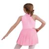 Agoky Kids Girls Ballet Leotard Dress High Low Skirt Lyrical Dance Costume Modern Ballerina Outfit Pink 8 Years view 2