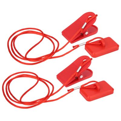 2 PCS Treadmill Magnet Safety Key, Magnetic Treadmill Key Replacement Universal Accessory, Rectangular Safety Clip, Easy to Operate, Sturdy and Durable