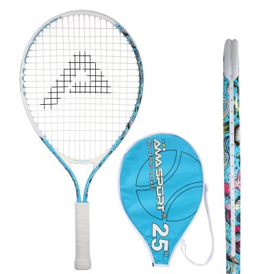 AMA SPORT Kids Tennis Racket for Junior Toddlers Starter Kit 17-25" for Girls and Boys - 4 Color Kids Tennis Rackets Age 2-12 with 420D Nylon Shoulder Strap Bag